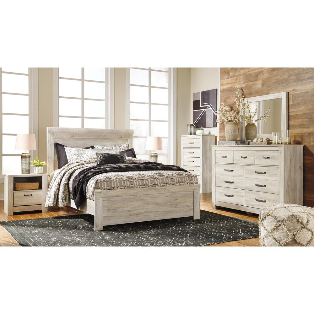 Ashley Bellaby Queen Panel Bed in White Wash, , large