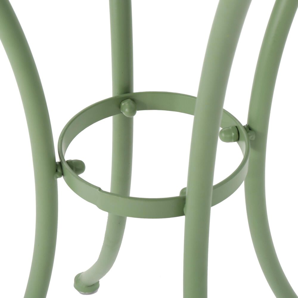 Hearth and Haven Lourdes 3-Piece Iron Bistro Set in Green, , large