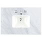 James Martin Vanities Breckenridge 36" Single Bathroom Vanity in Bright White with 3 cm Carrara White Marble Top and Rectangular Sink, , large