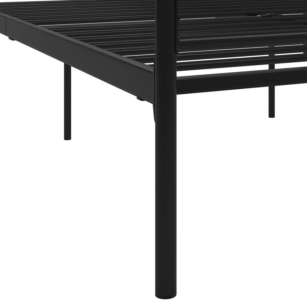 Novogratz Marion Queen Canopy Bed in Black, , large