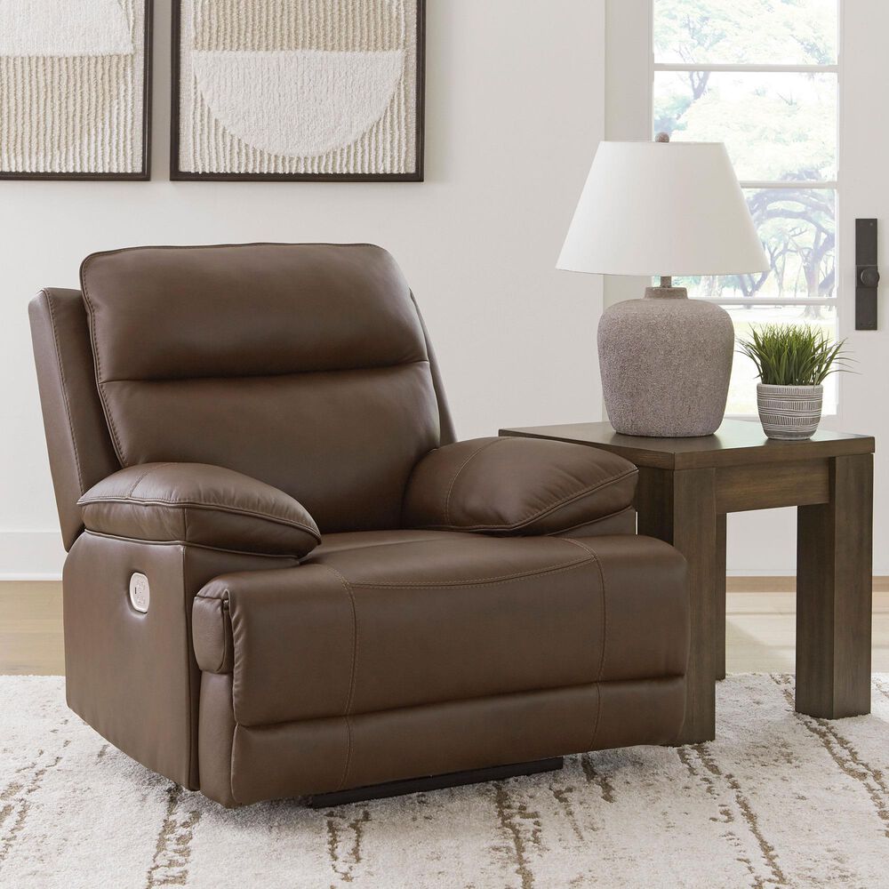 Ashley VonRyan Power Recliner with Adjustable Headrest in Tobacco, , large