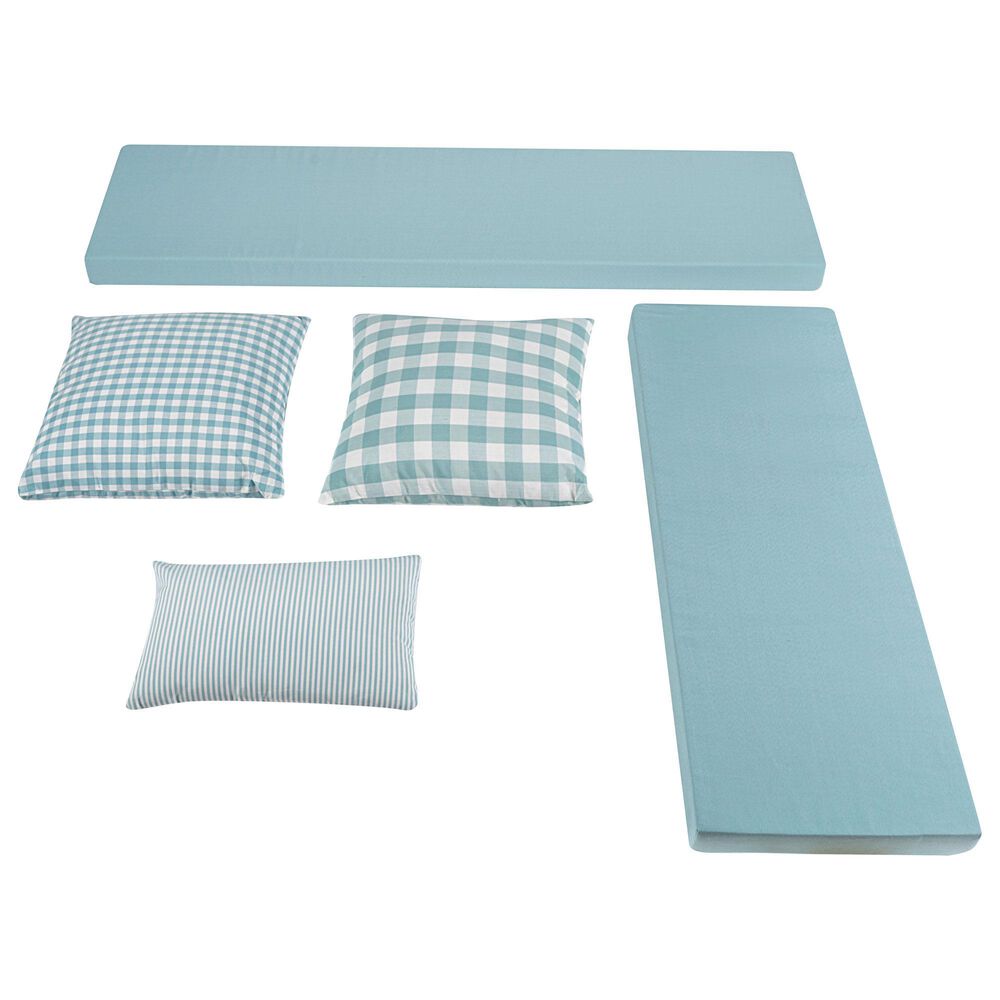 Linon Home Decor Tobin 5-Piece Nook Cushion Set in Seafoam, , large