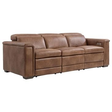 Bernhardt Lioni Power Reclining Sofa with Power Headrest in Brown, , large