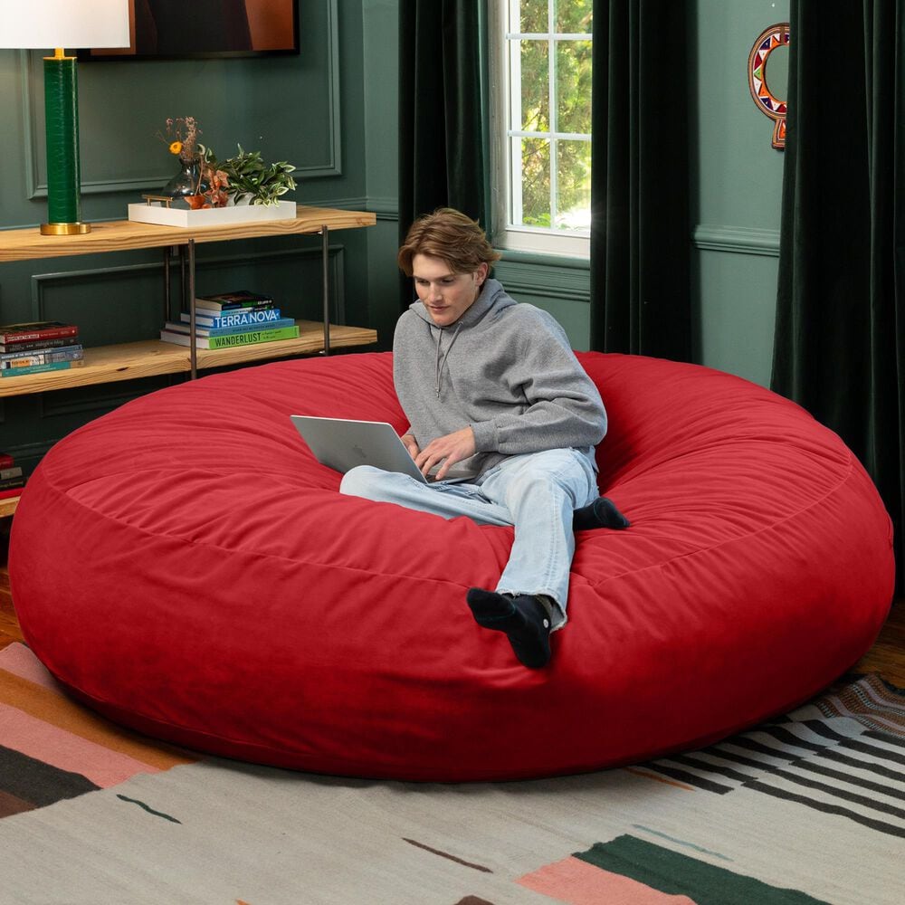 Jaxx Cocoon 6&#39; Oversized Bean Bag Chair in Merlot, , large