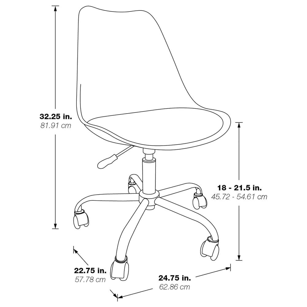 OSP Home Emerson Desk Chair in White, , large