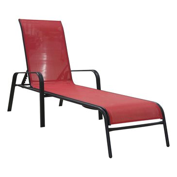 Loni Birch Oversized Lounge Chair in Red and Bronze, , large