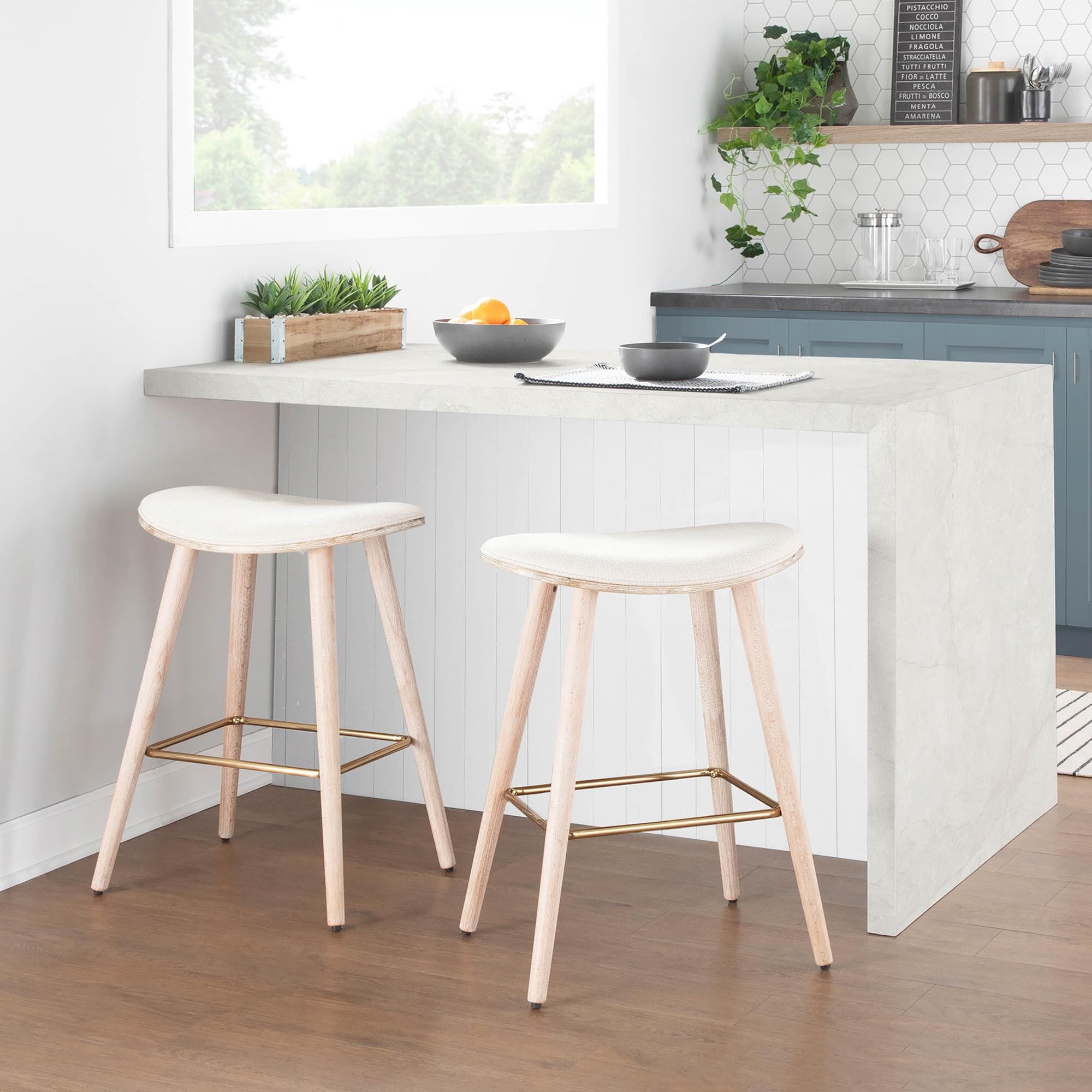 White washed counter stools discount