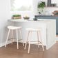 Lumisource Saddle 26" Counter Stool in Cream/White Washed/Gold (Set of 2), , large