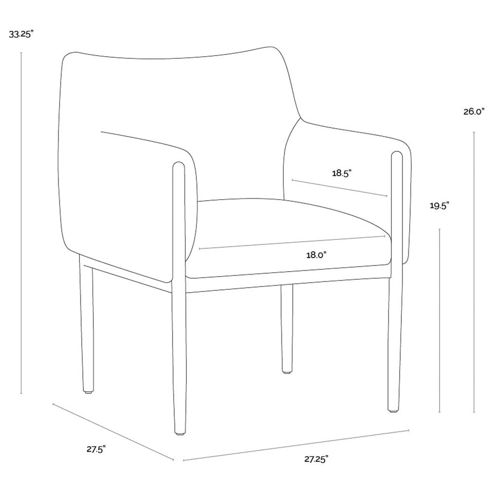 Club Collection By Sunpan Olea Arm Chair with Milliken Cognac Cushion in Bronze, , large