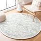 Safavieh Micro-Loop MLP379F 5" Round Gray and Ivory Area Rug, , large