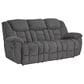 Ashley Foreside Manual Reclining Sofa in Charcoal, , large