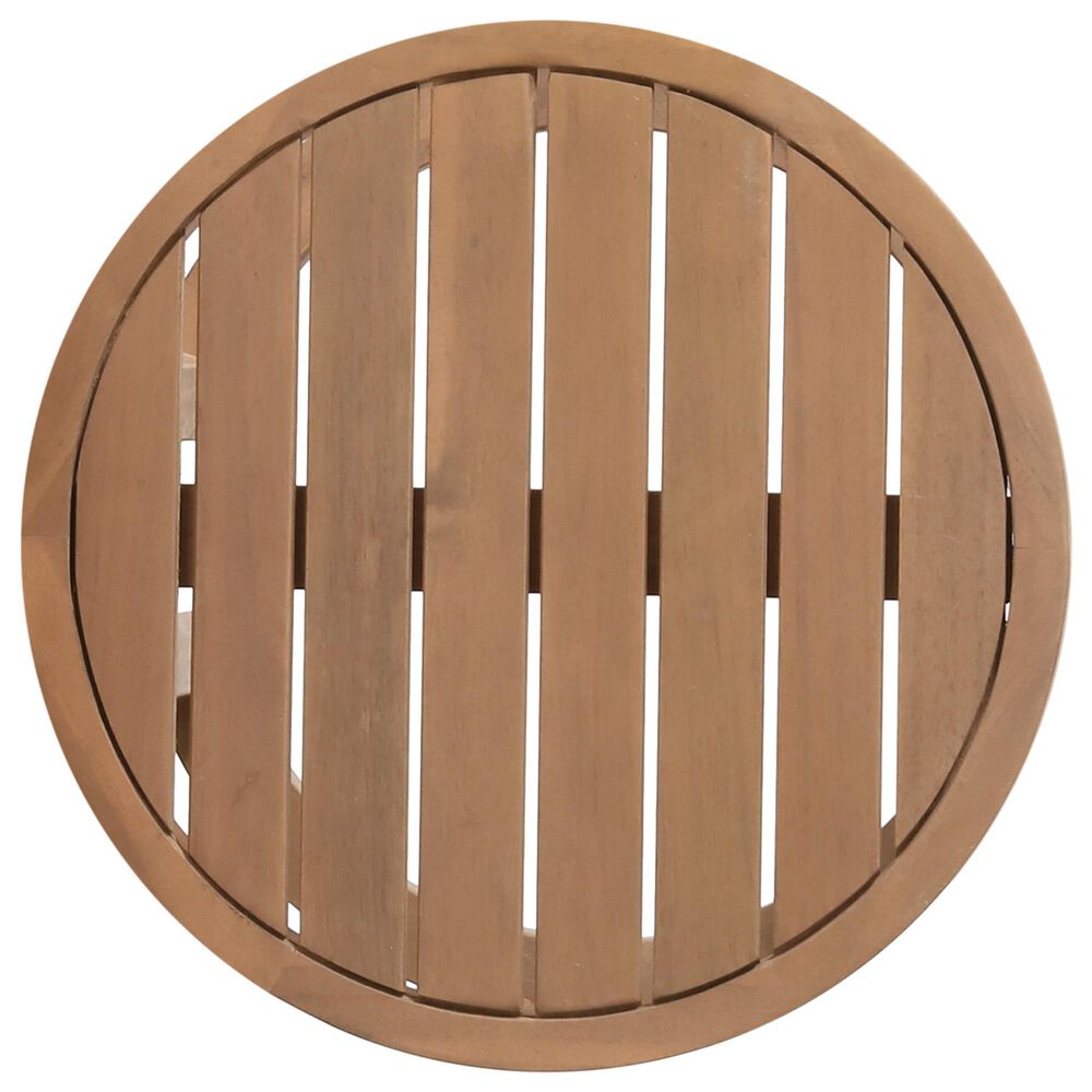Hearth and Haven Round Patio Side Table in Brown, , large