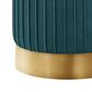 Monarch Specialties Ottoman with Gold Metal Base in Turquoise, , large