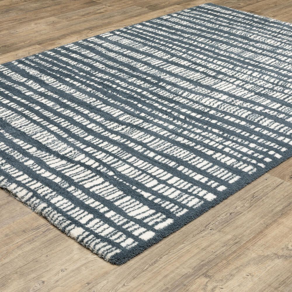 Oriental Weavers Galileo GAL01 Blue and Ivory 6&#39;7&quot; x 9&#39;6&quot; Area Rug, , large