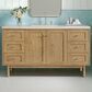 James Martin Vanities Laurent 60" Single Bathroom Vanity in Light Natural Oak with 3 cm Lime Delight Quartz Top and Rectangular Sink, , large