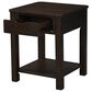 HOMLUX 20" End Table with Drawer in Dark Brown, , large
