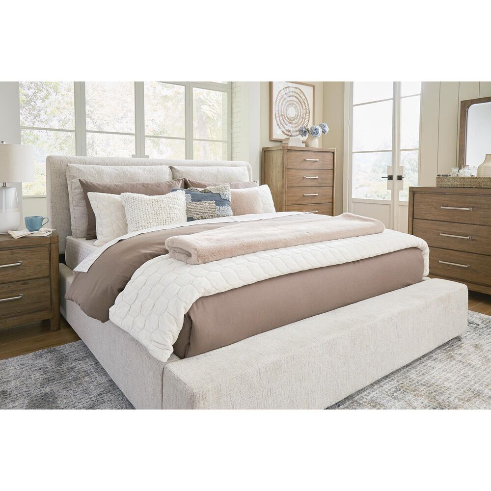 Ashley Cabalynn King Upholstered Bed in Light Brown, , large