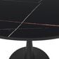 Leisuremod Leisuremod Bristol 35 round dining table Black base with Black Sintered stone Top, , large