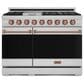 THOR KITCHEN Gordon Ramsay 6.8 Cu. Ft. 48" Professional Natural Gas Range with Rose Gold Handle Kit in Stainless Steel, , large