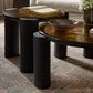 Four Hands Rover Nesting Table in Amber Cast Glass and Black Antique, , large