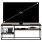 HOMLUX 60" TV Stand with 2 Open Storage Shelves in Columbia Walnut, , large