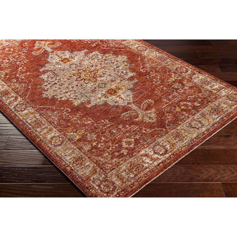 Surya Mirabel MBE-2318 5&#39; x 7&#39;5&quot; Burnt Orange, Rust, Teal, Olive, Gray and Beige Area Rug, , large