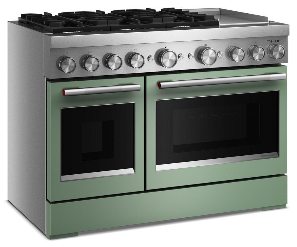 KitchenAid 48" Dual Fuel Freestanding Range with Griddle in Cardamom, , large