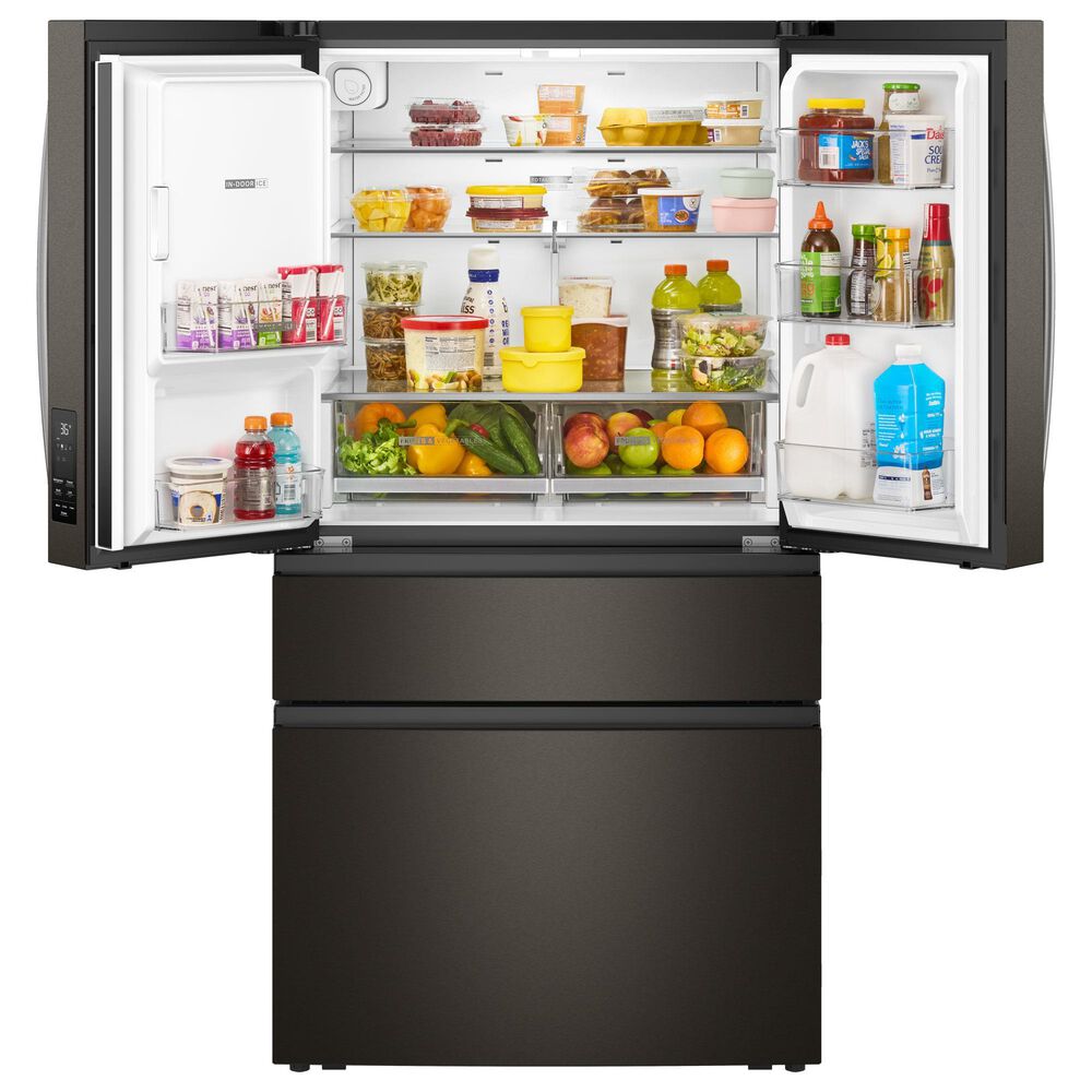 Whirlpool 29 Cu. Ft. French Door Refrigerator with Reach Through Handles in Fingerprint-Resistant Black Stainless Steel, , large