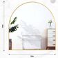 HOMLUX 32" x 34" Decorative Bathroom Wall Mirror in Gold, , large