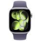 Apple Watch Series 11 (GPS) 42mm Aluminum Case with Purple Fog Sport Band - S/M in Silver and 2-Year AppleCare+, , large