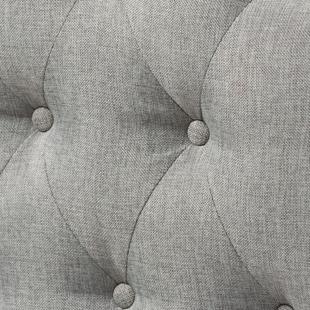 Baxton Studio Morris Twin Upholstered Headboard in Grey, , large