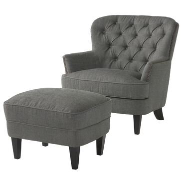 Noble House Tafton Club Chair with Ottoman in Gray, , large