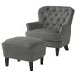 Noble House Tafton Club Chair with Ottoman in Gray, , large