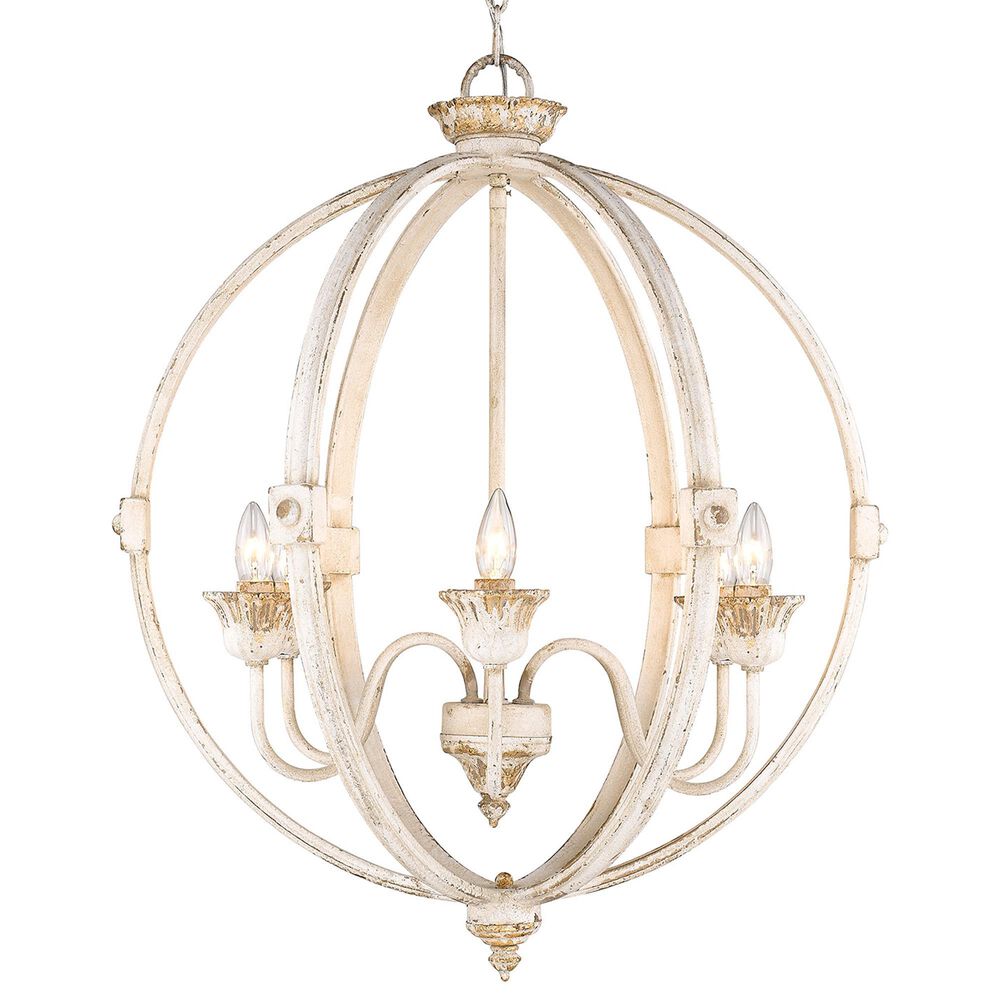 Golden Lighting Jules 6-Light Chandelier in Antique Ivory and Gold, , large