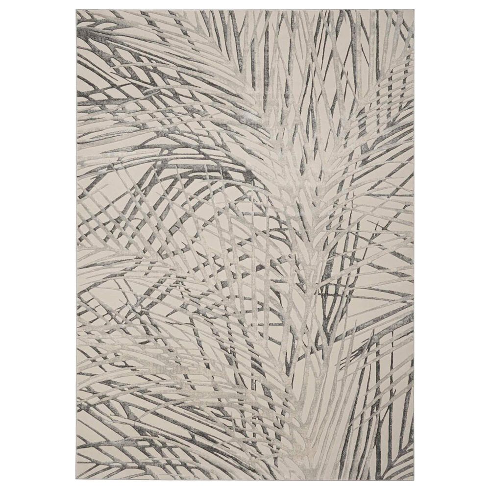 Nourison Rustic Textures Ivory and Grey 9"3" x 12"9" Area Rug, , large