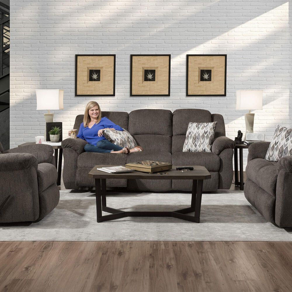 HomeStretch Newport Manual Reclining Sofa in Clove, , large