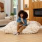 Jaxx LoungePuff Floor Bean Bag Cushion in Phantom Cream, , large