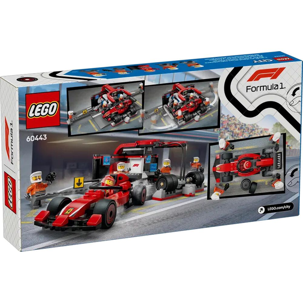 LEGO City F1 Pit Stop &amp; Pit Crew with Ferrari Car, , large
