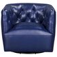 Italiano Furniture Cambria Mira Swivel Chair in Blue, , large