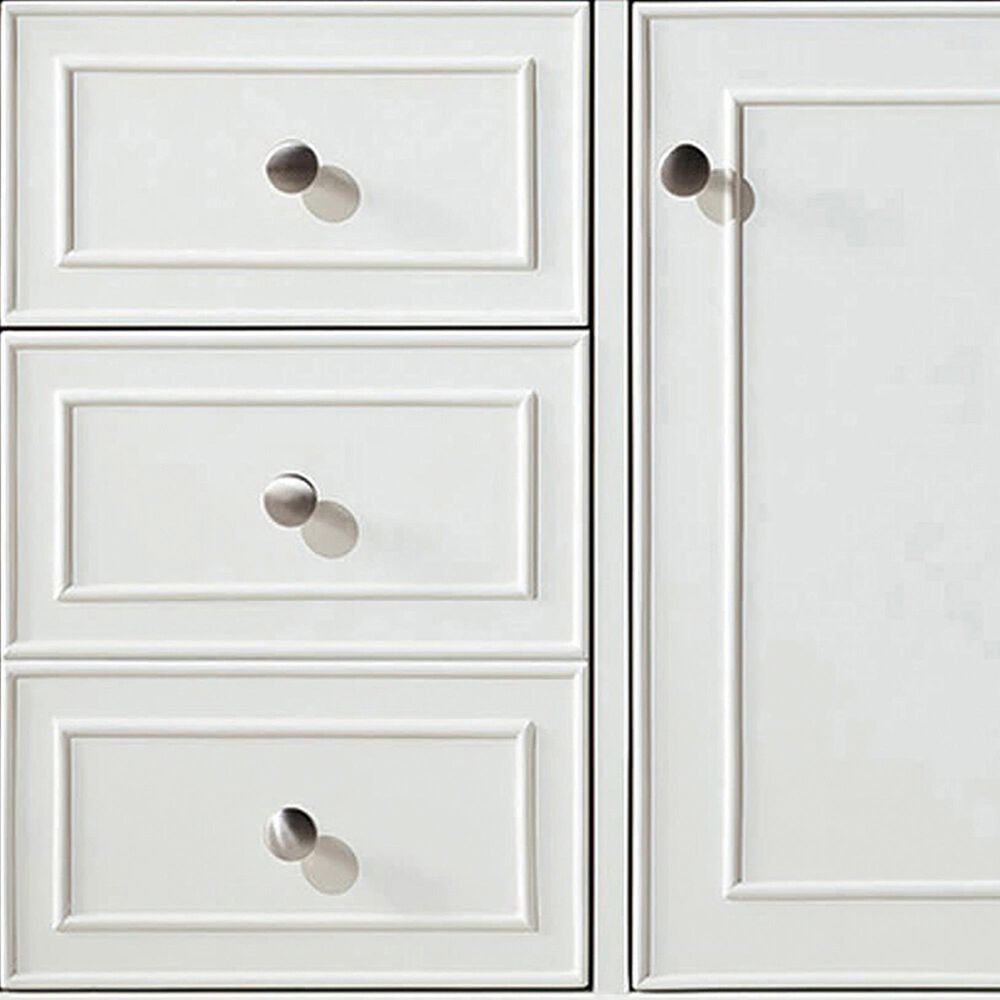 James Martin Vanities Bristol 48&quot; Single Bathroom Vanity in Bright White with 3 cm Victorian Silver Quartz Top and Rectangular Sink, , large