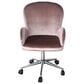 Impressions Vanity Colette Swivel Vanity Chair with Pink Cushion in Silver Chrome, , large