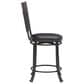 Linon Home Decor Franklin Swivel Counter Stool in Matte Black, , large
