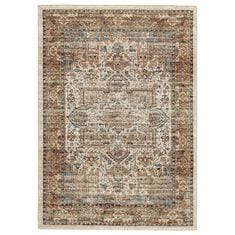 Signature Design by Ashley Jirair 5'3inch x 7' Tan, Blue and Rust Area Rug