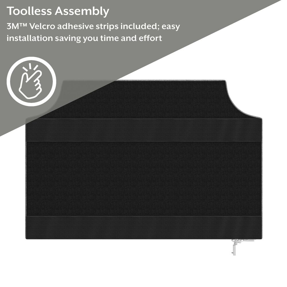 The Monday Company Twin Upholstered Headboard in Gray, , large