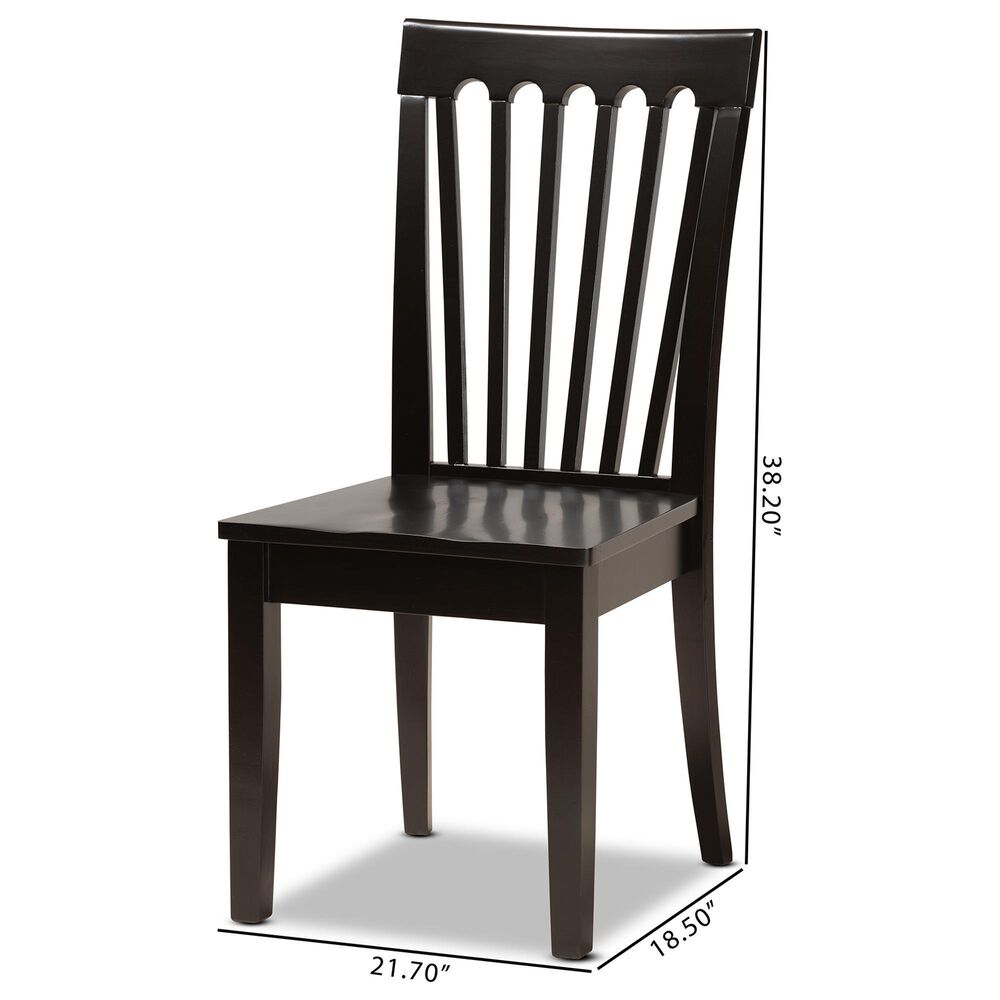 Baxton Studio Minette Side Chair in Dark Brown (Set of 2), , large