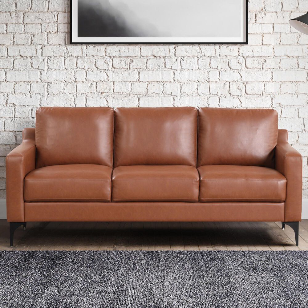 Lifestyle Solutions Fletcher Stationary Sofa in Brown, , large