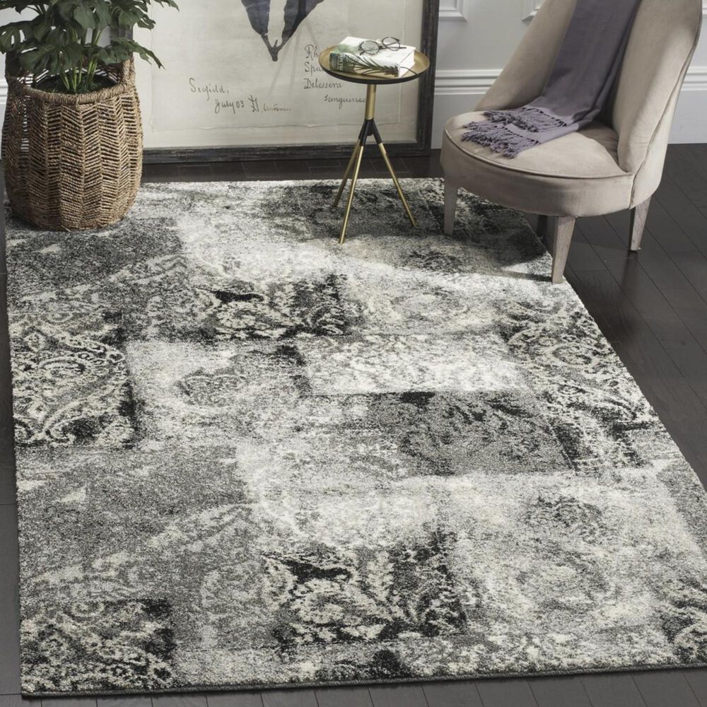 Safavieh Retro RET2137-1180 5&#39; x 8&#39; Cream and Grey Area Rug, , large