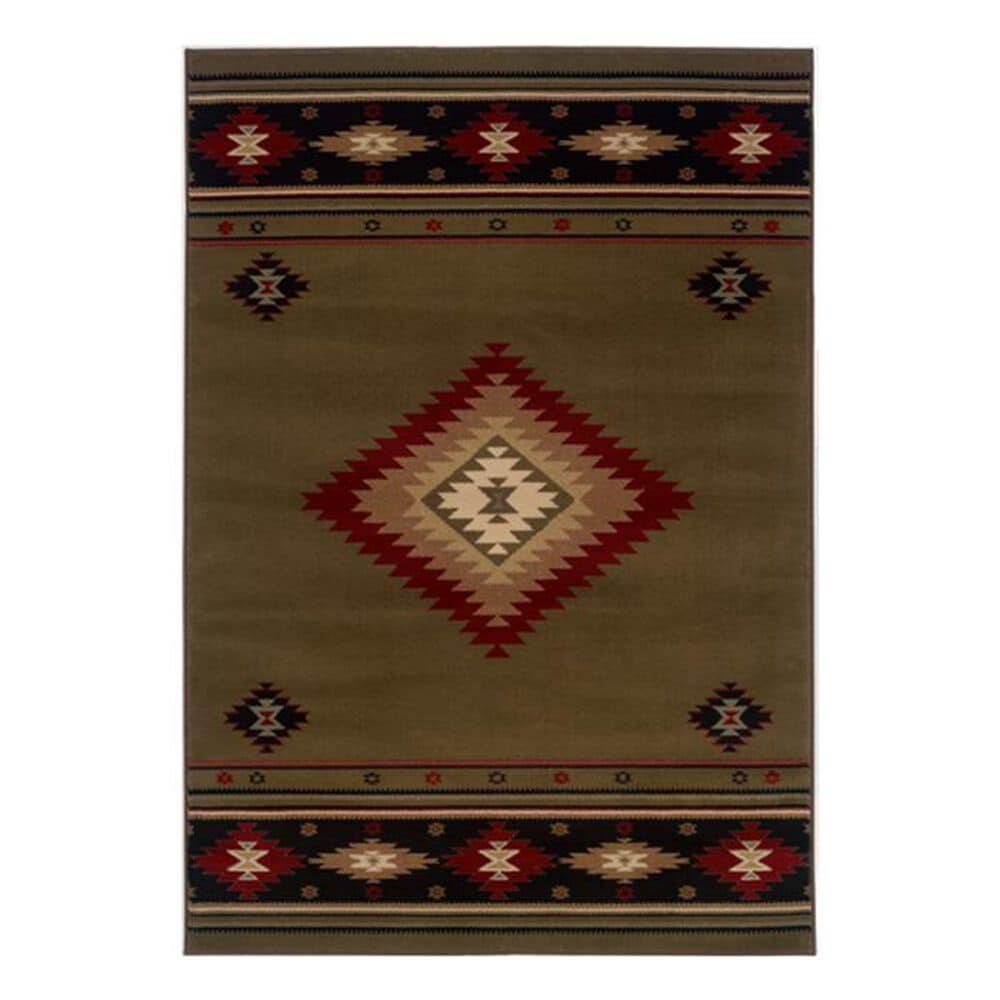 Oriental Weavers Hudson 87J 6"7" x 9"6" Brown Area Rug, , large
