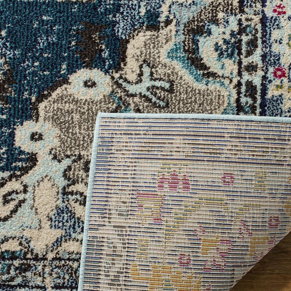 Safavieh Monaco MNC243N-3SQ 3&#39; x 3&#39;  Navy/Light Blue Square Rug, , large