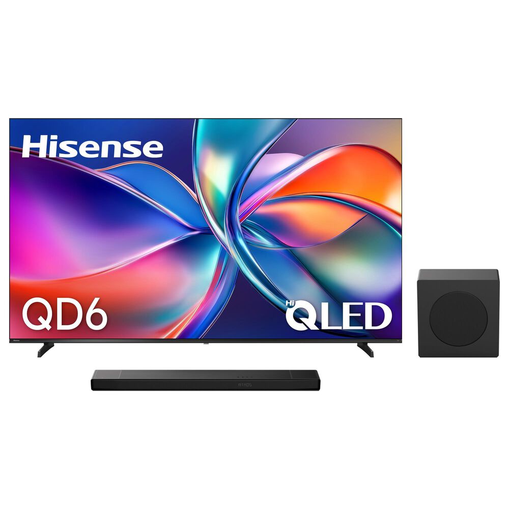 Hisense 85" QLED 4K UHD - Vidaa TV with 3.1.2 Channel Soundbar System in Black, , large